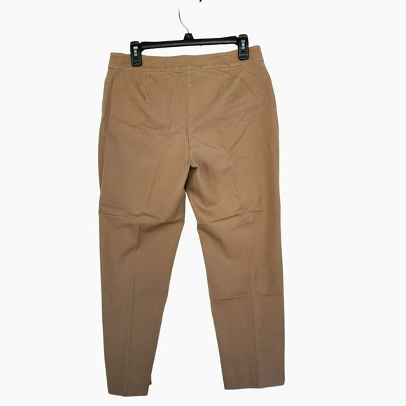 Talbots Curvy Capri Khaki Pants, Size 8, Beige Cream, Zip Pockets - Picture 2 of 8